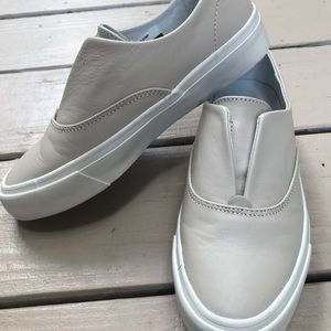 Beige Leather Sneakers